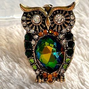 ✨SALE✨ NEW! BOHO OWL RHINESTONE BROOCH/PIN